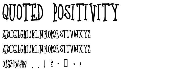 Quoted Positivity font